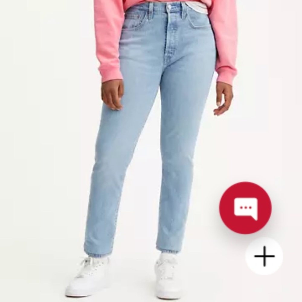 LEVI’S 501 Light wash High waisted Jeans